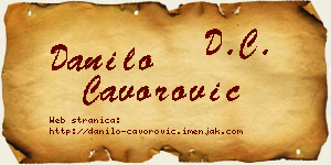 Danilo Čavorović vizit kartica